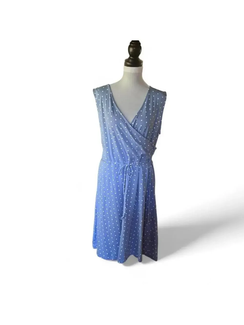Basic Edition wrap style polka dot dress size XL